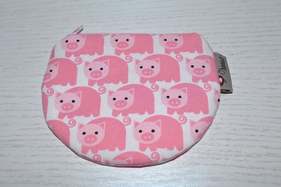 Bild von Minibörse Schweinchen rosa/weiß