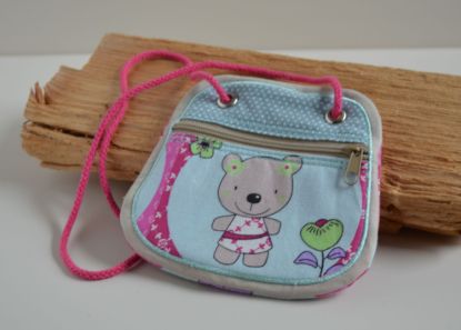 Bild von Brustbeutel Bärchen pink/beige