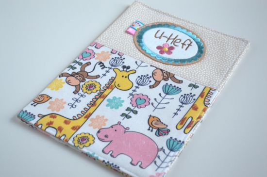 Bild von U-Heft Hülle Dschungel rosa/beige