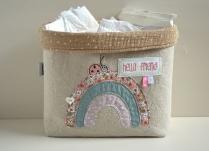 Bild von Utensilo Käferchen auf Regenbogen beige/rosa