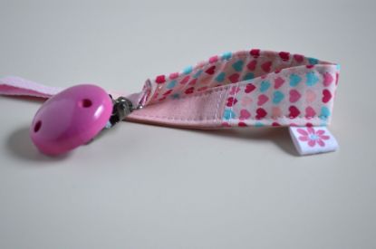 Bild von Schnullerband Herzchen rosa pink
