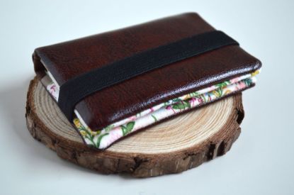 Bild von Kartenetui Sommerwiese braun / rosa