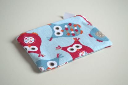 Bild von Minitäschchen Eule blau/rot