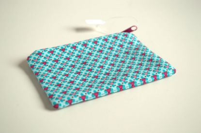 Bild von Minitäschchen Herzerl türkis/pink