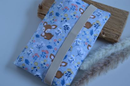 Bild von XL Windeltasche Rehlein beige/blau