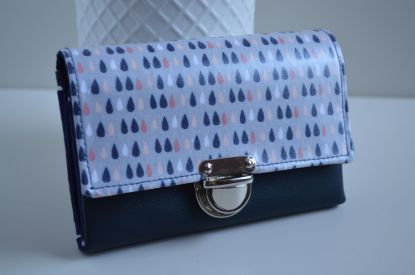 Bild von Geldbeutel mittel Tröpfchen blau/grau/rosa